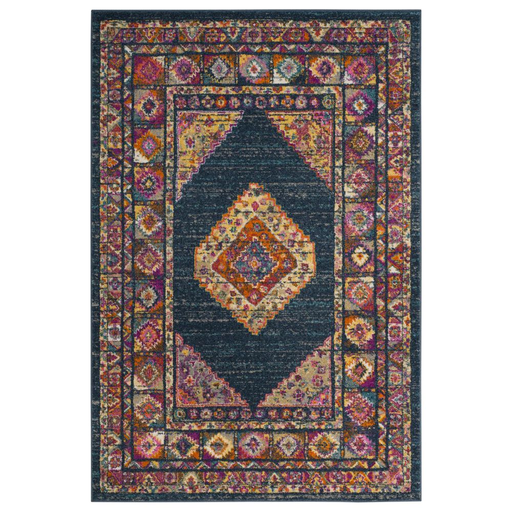 Safavieh Madison MAD133C 5"1" x 7"6" Blue and Fuchsia Area Rug, , large