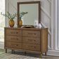 Ashley Lyncott 6-Drawer Dresser and Mirror in Brown, , large