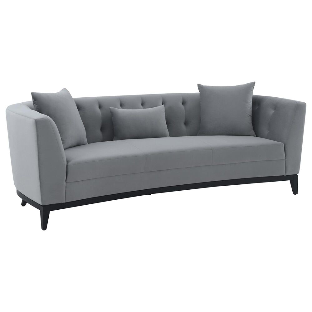 Blue River Melange Sofa in Gray Velvet, , large