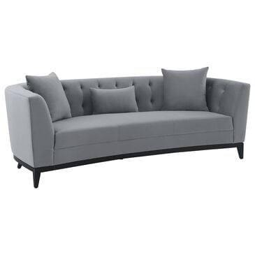 Blue River Melange Sofa in Gray Velvet, , large