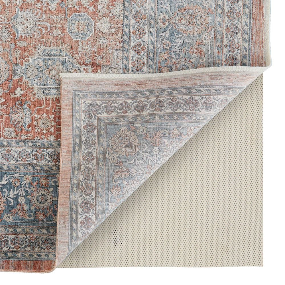 Feizy Marquette 3761F 2&#39;8&quot; x 12&#39; Rust and Blue Runner, , large