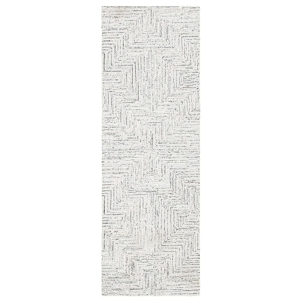 Safavieh Micro-Loop MLP176F 2"3" x 8" Light Grey and Ivory Runner, , large