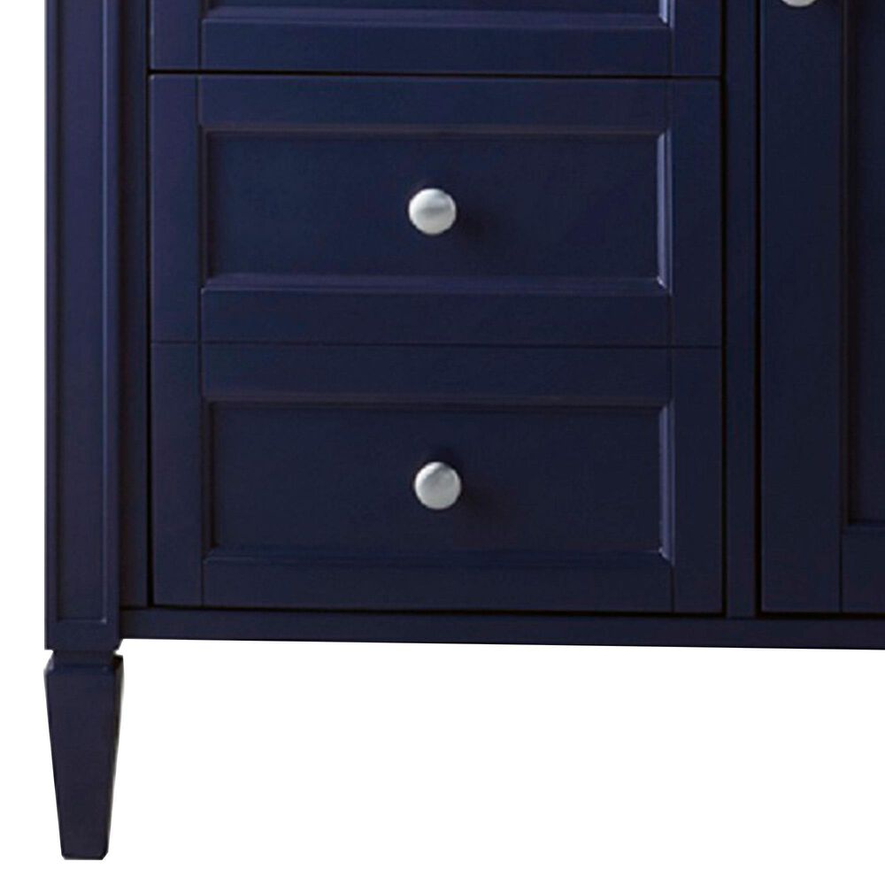 James Martin Vanities Brittany 36&quot; Single Bathroom Vanity in Victory Blue with 3 cm Carrara White Marble Top and Rectangle Sink, , large