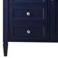 James Martin Vanities Brittany 36" Single Bathroom Vanity in Victory Blue with 3 cm Carrara White Marble Top and Rectangle Sink, , large