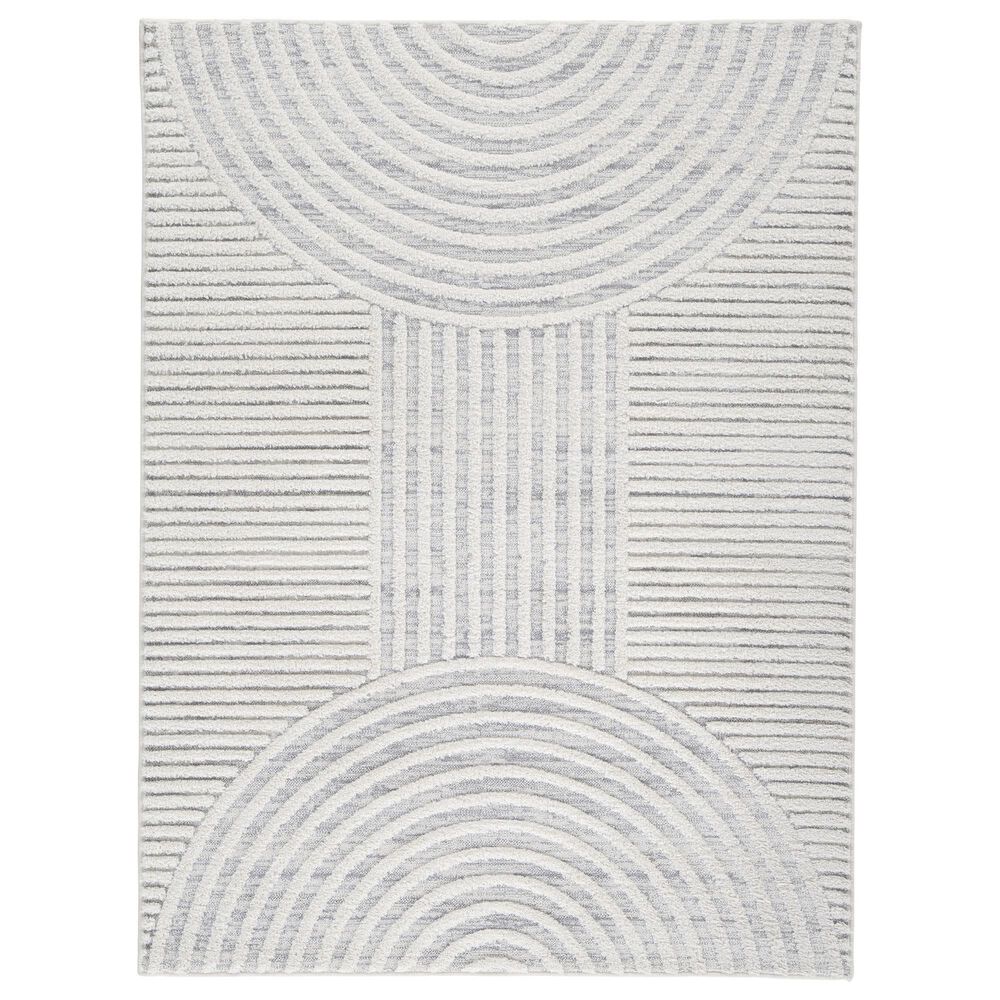 Ashley Lambworth 7"10" x 10" Gray and Cream Area Rug, , large