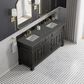 James Martin Vanities Brookfield 72" Double Bathroom Vanity in Black Onyx with 3cm Parisien Bleu Quartz Top and Rectangular Sinks, , large