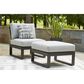 Ashley Beachloft Patio Ottoman with Gray Cushion in Black, , large