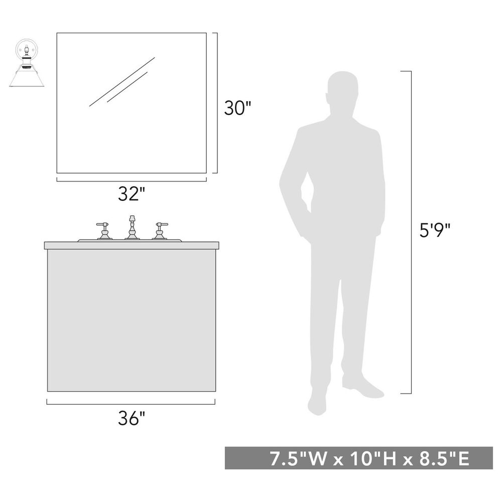 Golden Lighting Orwell 1-Light Bath Vanity in Matte Black, , large