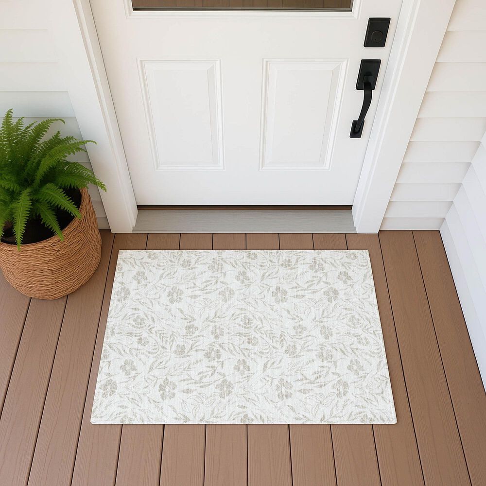 Dalyn Rug Company Soft Essentials Floral Linen 1'8" x 2'6" Indoor/Outdoor Area Rug, , large
