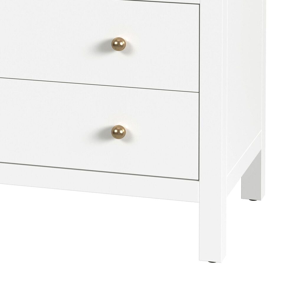 Butler Specialty Company Nora 3 Drawer Nightstand in Smooth White, , large