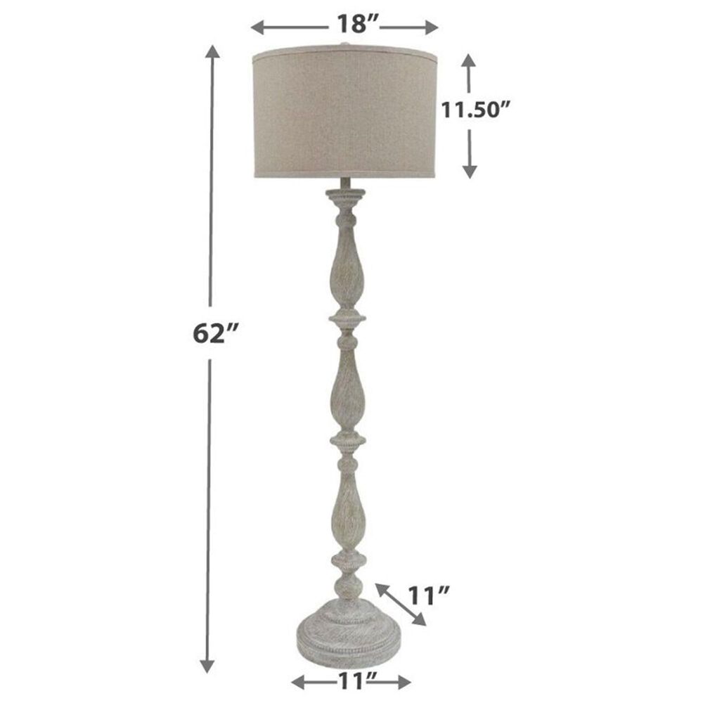 Signature Design by Ashley Bernadate Poly Floor Lamp in Whitewash, , large