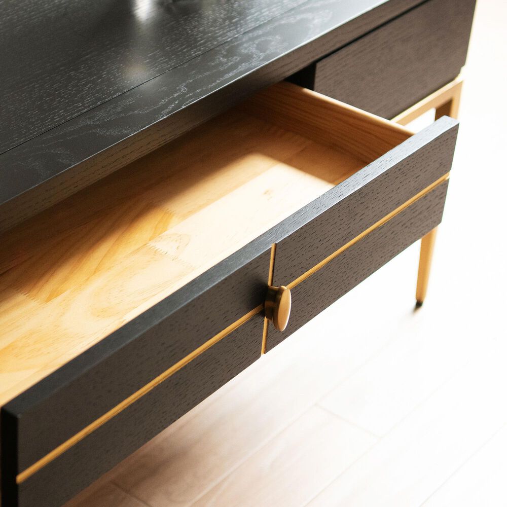 Jennifer Taylor Home Kingsly Storage Coffee Table in Espresso Black and Gold, , large