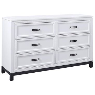 Riva Ridge Hyde Park 6 Drawer Dresser in White, , large