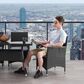 CorLiving Parksville Patio Dining Chair in Black and Ash Gray (Set of 2), , large