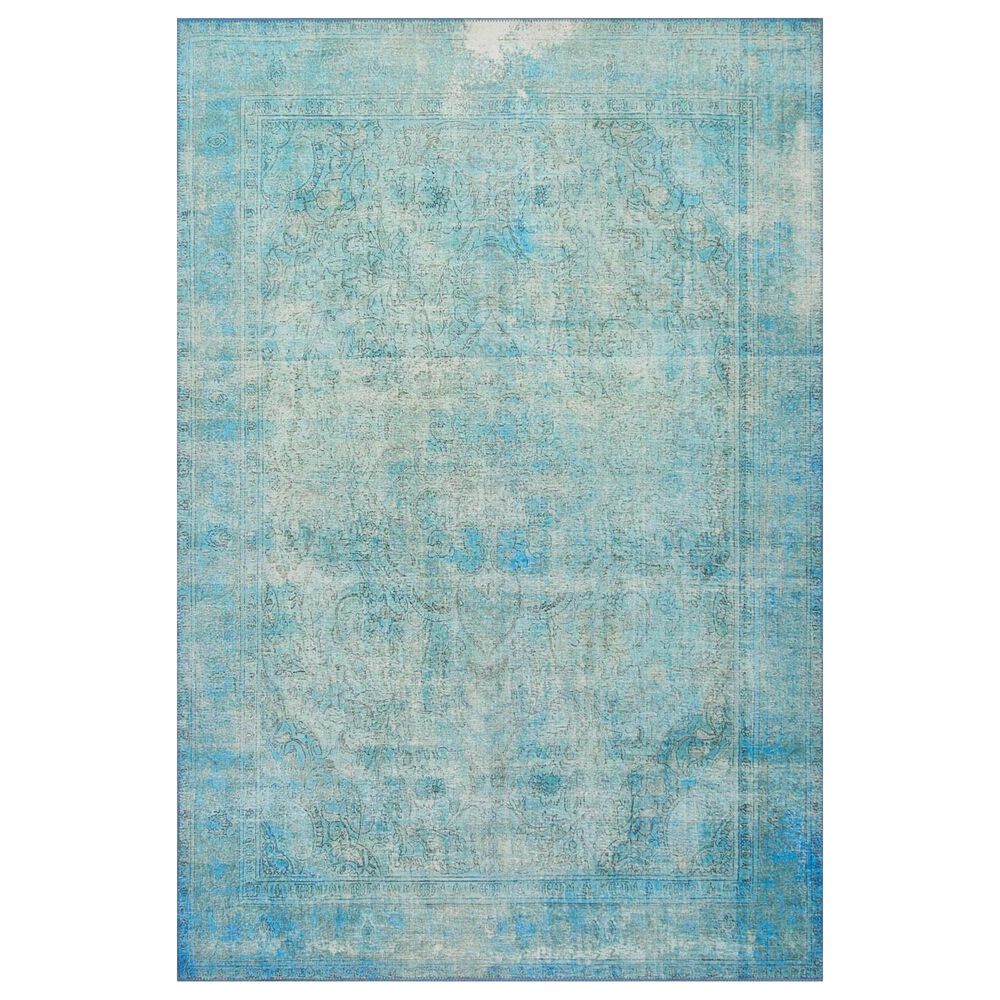Loloi Loren LQ-08 2"3" x 3"9" Aqua Area Rug, , large
