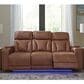 Ashley Point Clear Power Reclining Sofa in Caramel, , large