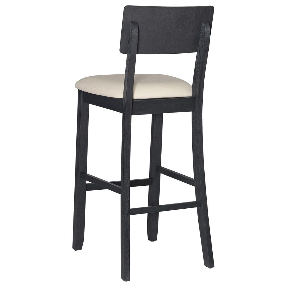 Linon Home Decor Jorissen Bar Stool in Dark Charcoal, , large