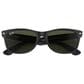 Rayban Glasses New Wayfarer Classic Sunglasses with G-15 Green Lenses in Matte Rubber Black, , large