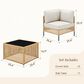 Sunwell Garden 2-Piece Patio Modular Set with Corner Chair in Beige, , large