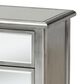 Baxton Studio Leonie 2-Drawer Nightstand in Silver/Mirror, , large