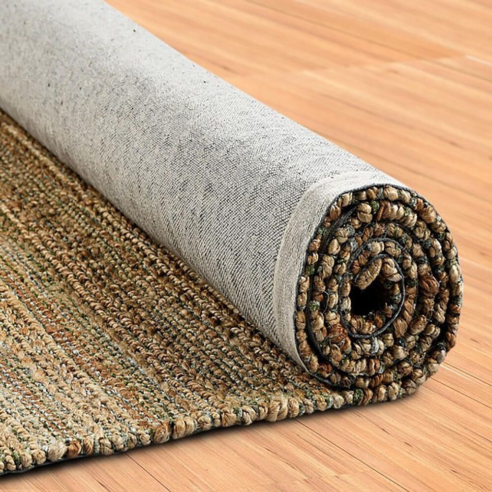 L&amp;R Resources Natural Fiber 2&#39;6&quot; x 7&#39;9&quot; Smoke Green Runner, , large