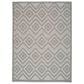 Nourison Versatile 4" x 6" Silver Grey Indoor/Outdoor Area Rug, , large
