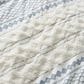 Hampton Park Imani 3-Piece Full/Queen Comforter Set with Chenille in White and Navy, , large