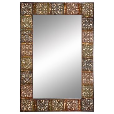 Maple and Jade 36" x 24" Wall Mirror in Green, Blue, Red and Orange, , large