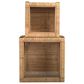 Creative Coop 2-Piece Woven Wood and Rattan Display Boxe with Glass Lid Set in Natural, , large