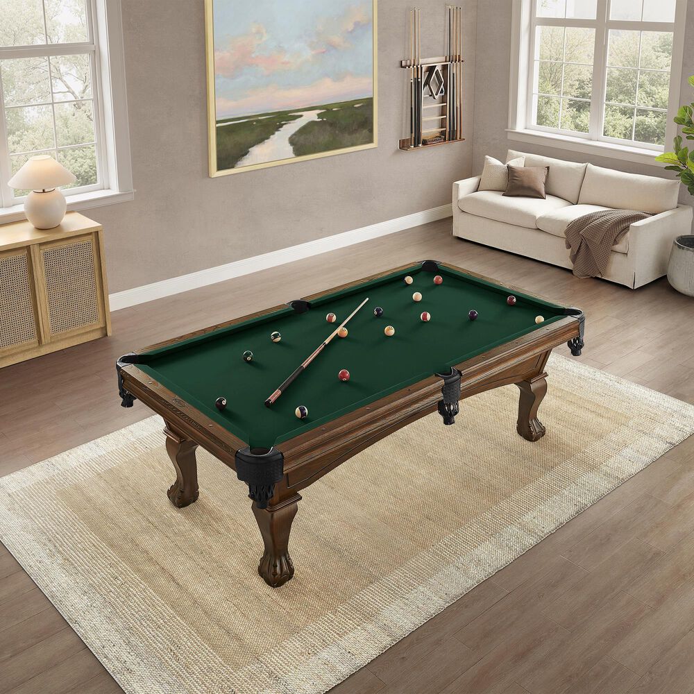 Imperial Hayden 8' Pool Table with Ball and Claw Leg in Russet, , large