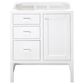 James Martin Vanities Addison 30" Single Vanity Cabinet in Glossy White with 3 cm White Zeus Quartz Top and Rectangular Sink, , large