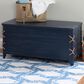 Linon Home Decor Brosnan Rope Cedar Chest in Blue, , large