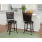 Linon Home Decor Franklin Swivel Counter Stool in Matte Black, , large