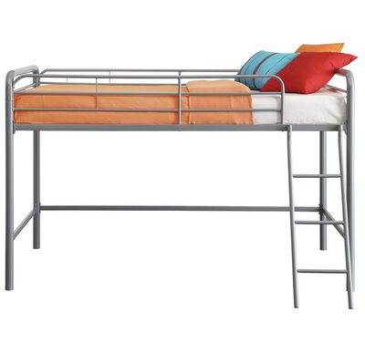 DHP Junior Twin Loft Bed in Silver