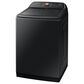 Samsung 5.5 Cu. Ft. Smart Top Load Impeller Washer and 7.4 Cu. Ft. Electric Dryer in Brushed Black, , large