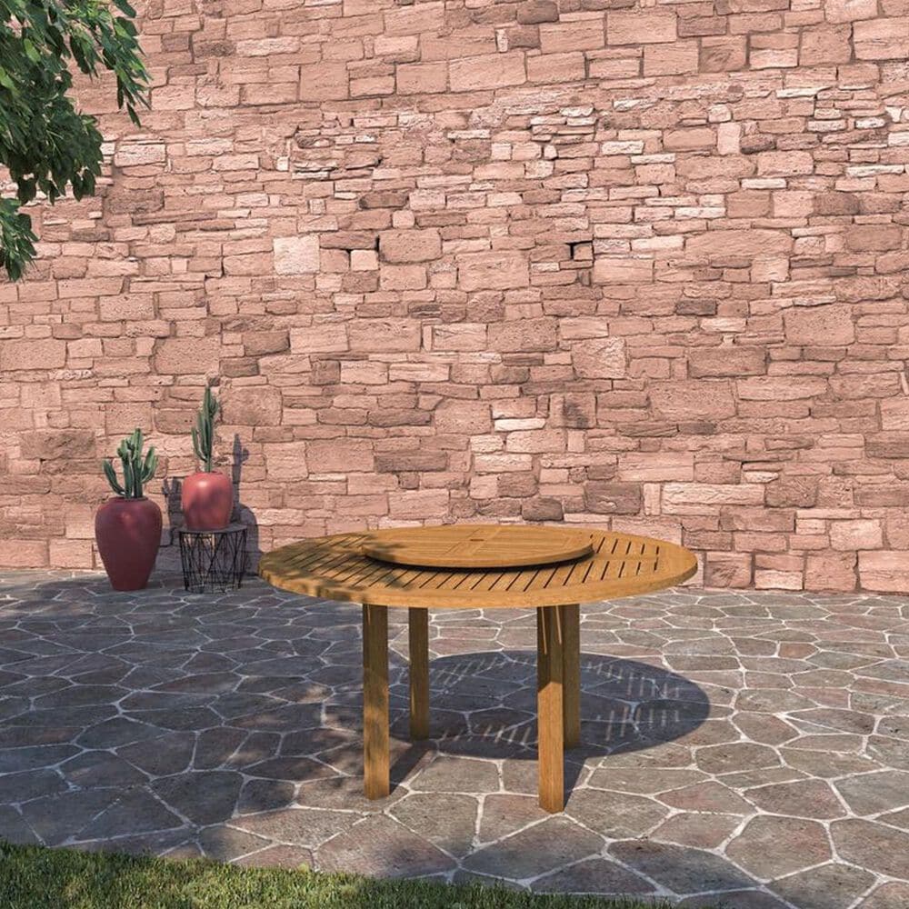 International Home Miami Anto 7-Piece Round Patio Dining Set in Grey and Light Oak, , large