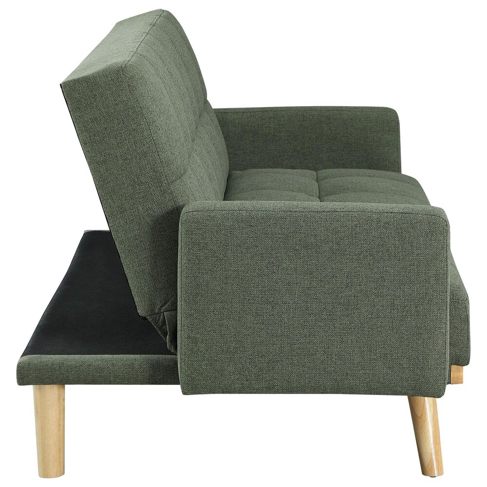 Pacific Landing Kourtney Push Back Convertible Sofa Bed in Sage Green, , large