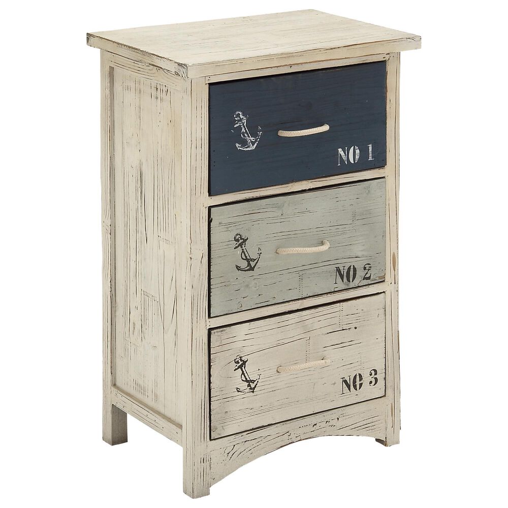 Maple and Jade Coastal Chest in White, , large