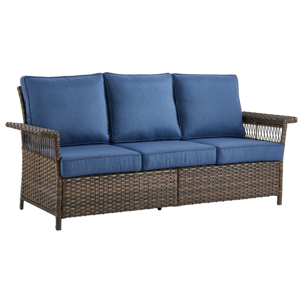 Sunwell Garden 5-Piece Patio Conversation Set with Swivel Chairs in Navy, , large