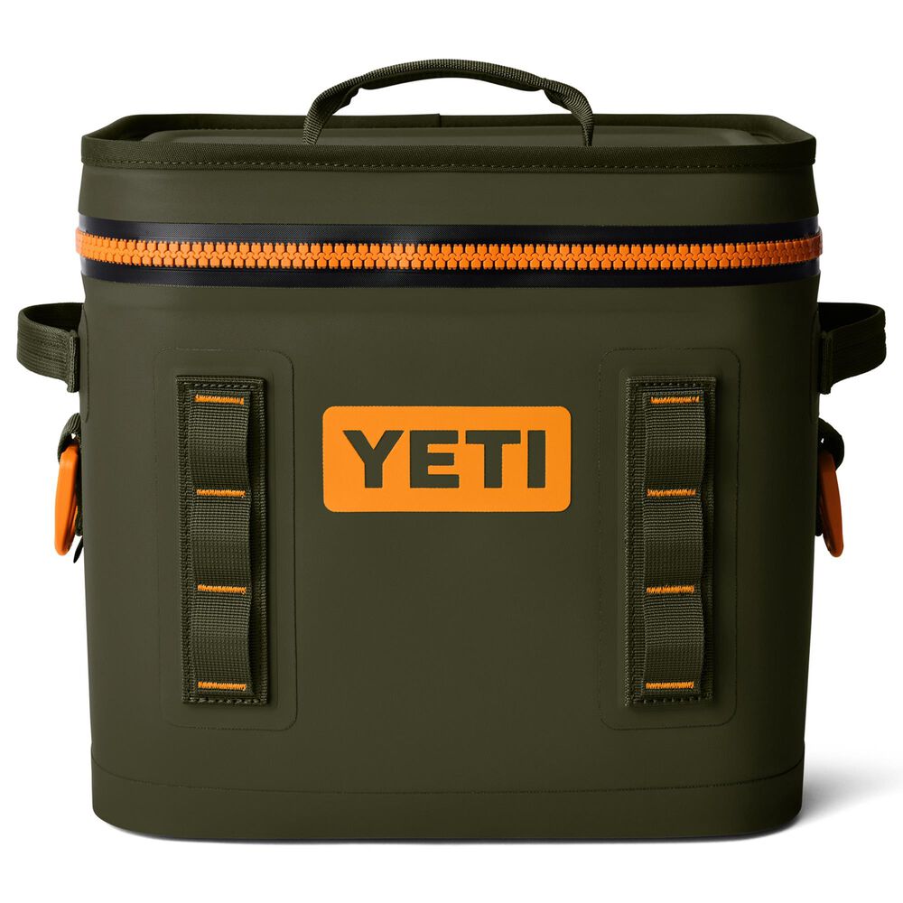 YETI Hopper Flip 12 Soft Cooler in Olive and King Crab Orange, , large