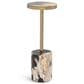 Classic Home Jordyn 12" Round Accent Table in Molten Husk and Brass, , large