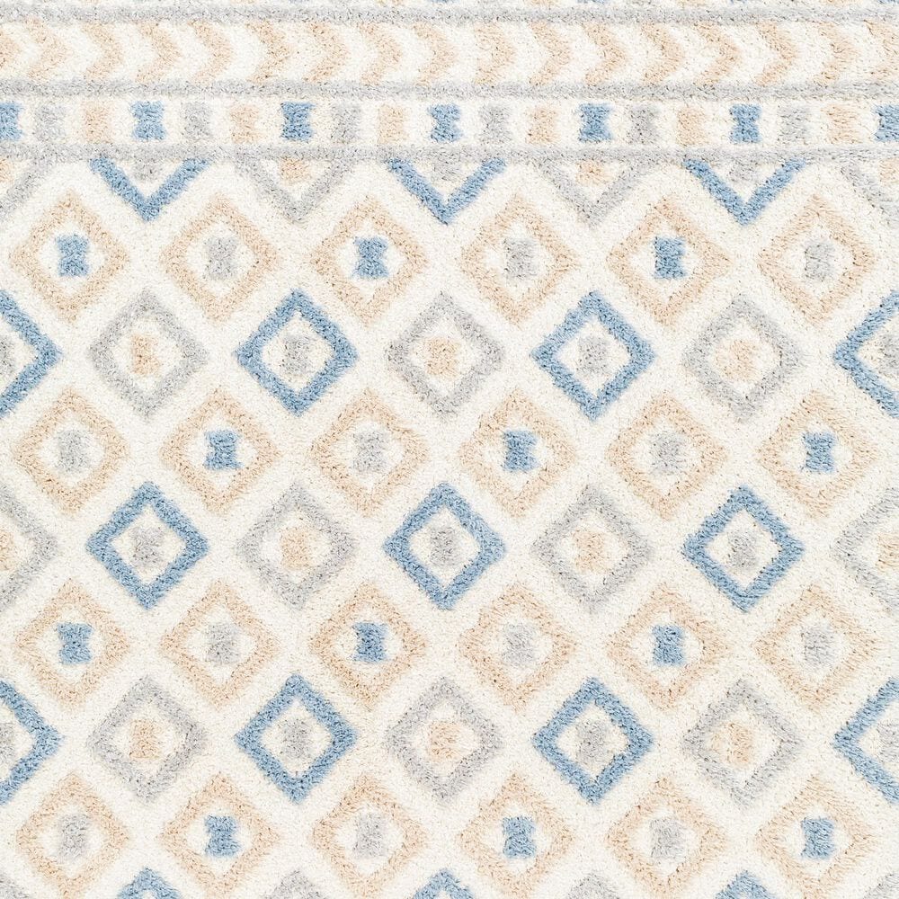 Surya Rodos RDO2337 5&#39;3&quot; x 7&#39; Beige, Ivory, Denim and Light Gray Area Rug, , large