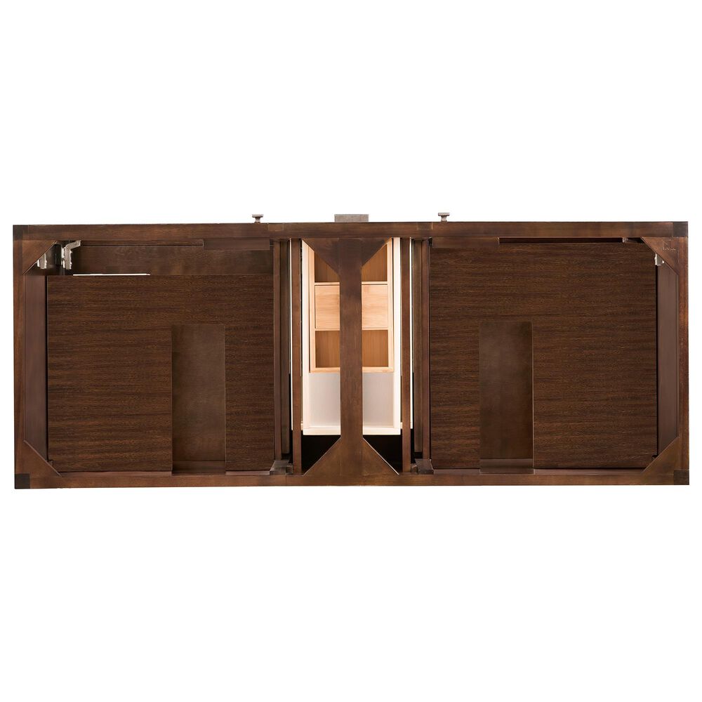 James Martin Vanities Addison 60&quot; Double Bathroom Vanity in Mid-Century Acacia with 3 cm Lime Delight Quartz Top and Rectangular Sinks, , large