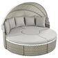 HOMLUX Patio Furniture Round Outdoor Sectional Sofa Set in Grey, , large