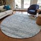 Dalyn Rug Company Portico PO1 Blue 8" Round Area Rug, , large