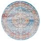 Safavieh Aria 6"6" Round Turquoise and Light Orange Area Rug, , large