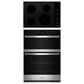 Whirlpool 2-Piece Kitchen Package with 6.4 Cu. Ft. Combination Wall Oven and Electric Cooktop in Fingerprint Resistant Stainless Steel and Black, , large