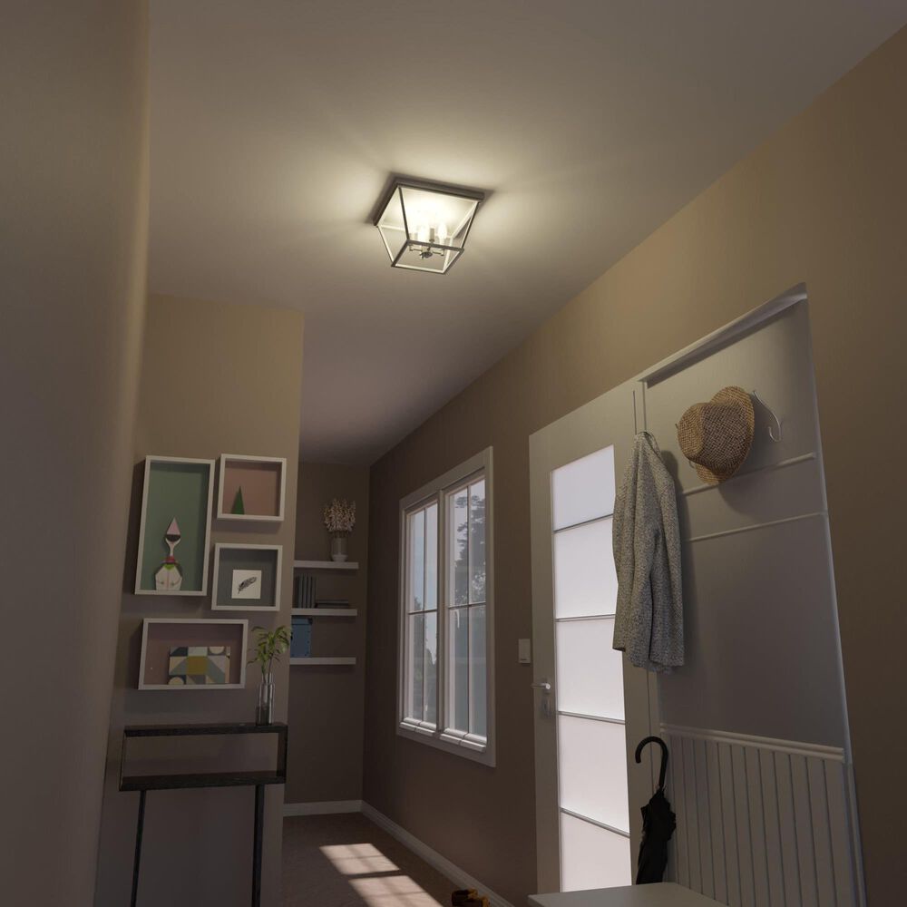 Hunter Laurel Ridge 4-Light Flush Mount in Brushed Nickel, , large
