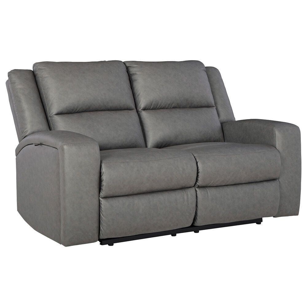 Ashley Brixworth Reclining Loveseat in Slate, , large