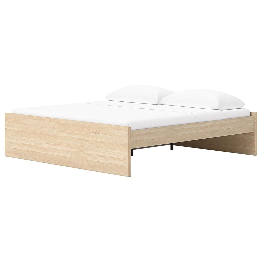 Ashley Onita King Platform Bed with 1 Side Storage in Natural, , large